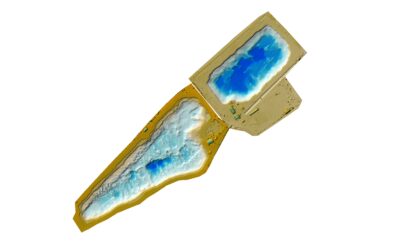 Rilievo batimetrico multibeam, lidar e aerofotogrammetrico dei Laghetti del Verginese per riqualificazione a uso turistico.